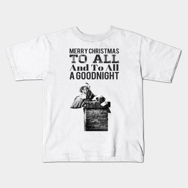 Shirley Temple Christmas Santa Kids T-Shirt by RetroSalt